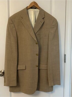 Austin Reed London for Roger’s Tan Sport Coat - Three-Button Blazer, 44XL